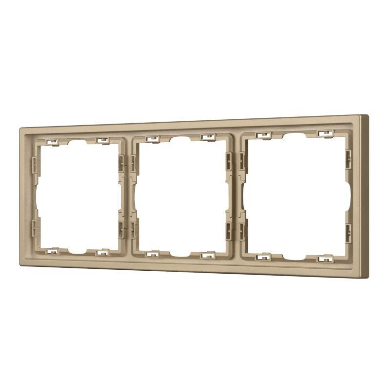 Рамка 3-м FRM-NOBE-SFPL-3-GD пластик. зол. Arlight 054221