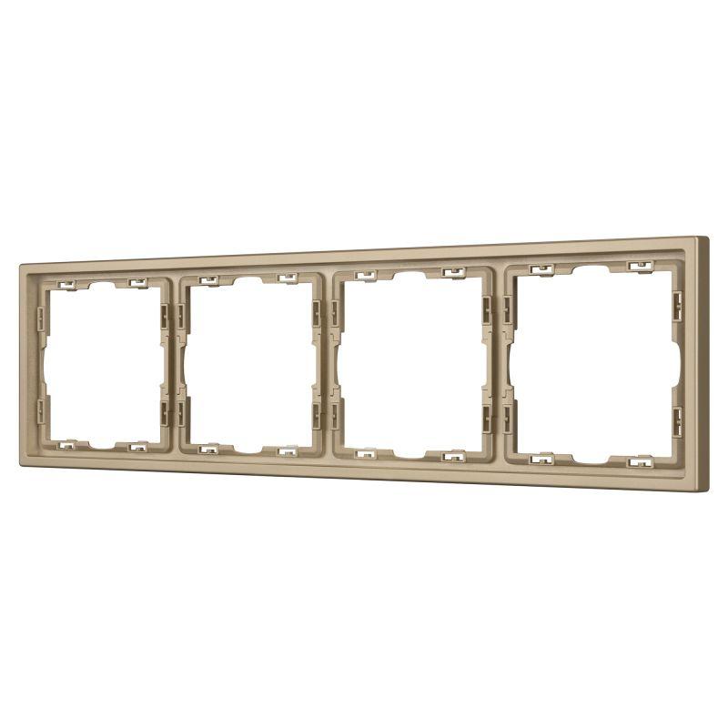 Рамка 4-м FRM-NOBE-SFPL-4-GD пластик. зол. Arlight 054225