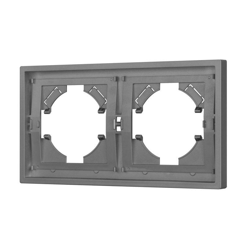 Рамка 2-м FRM-TENDO-PL-2-GR пластик. сер. Arlight 053841