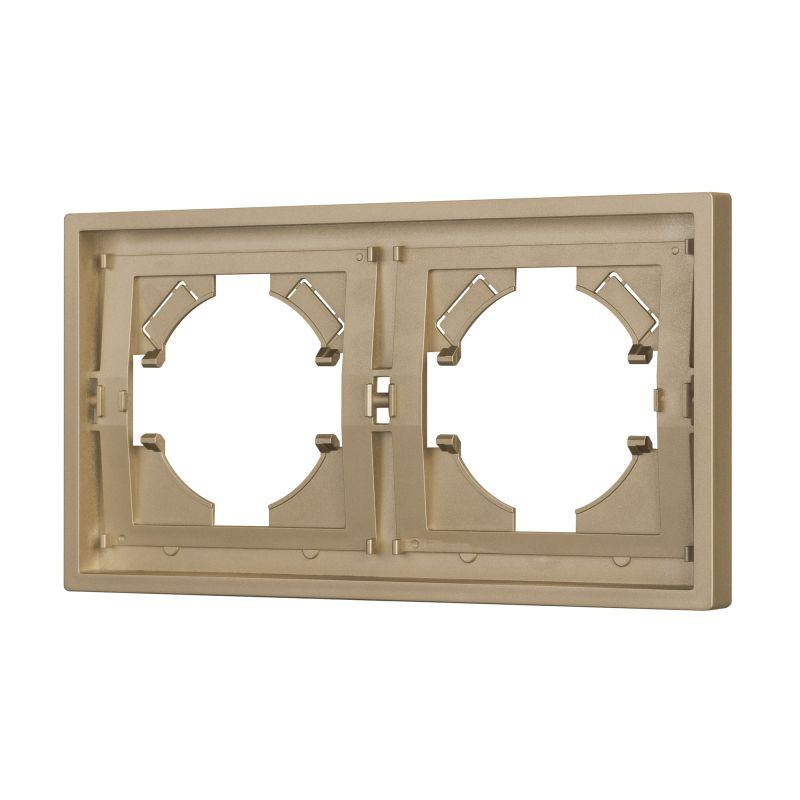 Рамка 2-м FRM-TENDO-SFPL-2-GD пластик. зол. Arlight 054647