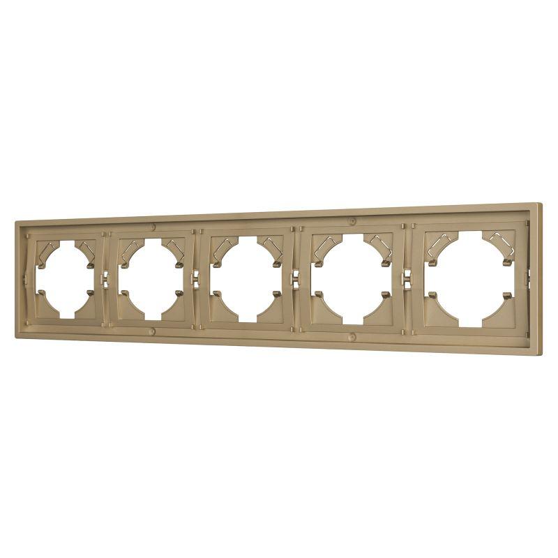 Рамка 5-м FRM-TENDO-SFPL-5-GD пластик. зол. Arlight 054658