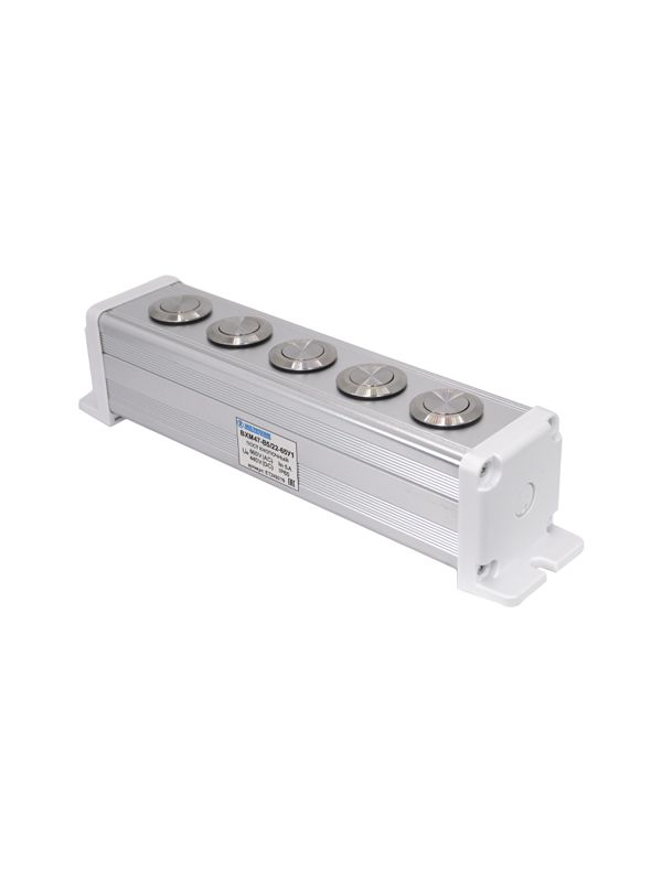 Пост управления BXM47-B5/22-65У1 5 цилиндрических кнопок 1C1NO1NC серебр. Электротехник ET249219