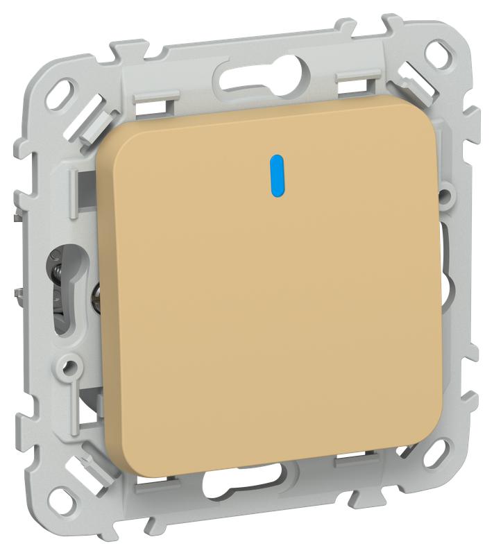 Выключатель кнопочный 1-кл. СП FLITE ВС11-2-1-ФлШм 10А с индикацией механизм шамуа IEK FI-V14-1-10-1-K89