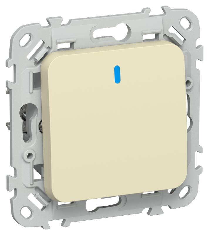 Выключатель проходной 1-кл. СП FLITE ВС61-1-1-ФлН 10А с индикацией механизм навахо IEK FI-V12-1-10-1-K87