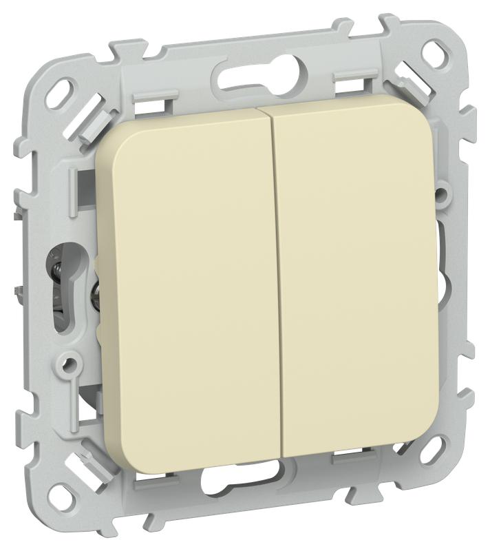 Выключатель 2-кл. СП FLITE ВС12-1-0-ФлН 10А механизм навахо IEK FI-V20-0-10-1-K87