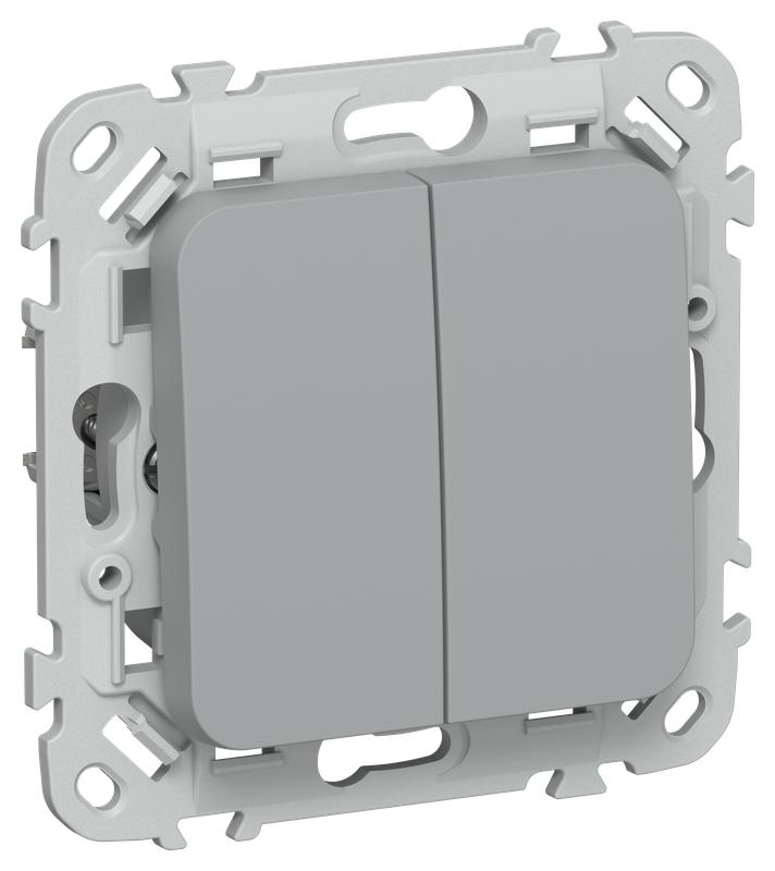 Выключатель жалюзи СП FLITE ВЖ52-2-0-ФлС 10А механизм сер. IEK FI-V15-0-10-1-K03