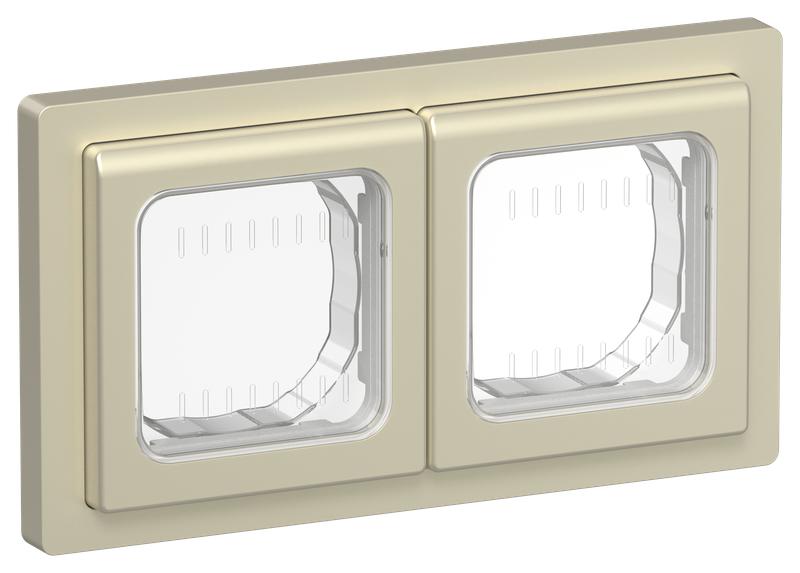 Рамка 2-м СП FLITE Рпро-2-55-ФлШ IP55 шампань IEK FI-M20-32-55-K37