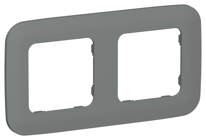 Рамка 2-м СП FLITE РУ-2-А-ФлМА мокрый асфальт IEK FI-M22-31-20-K80