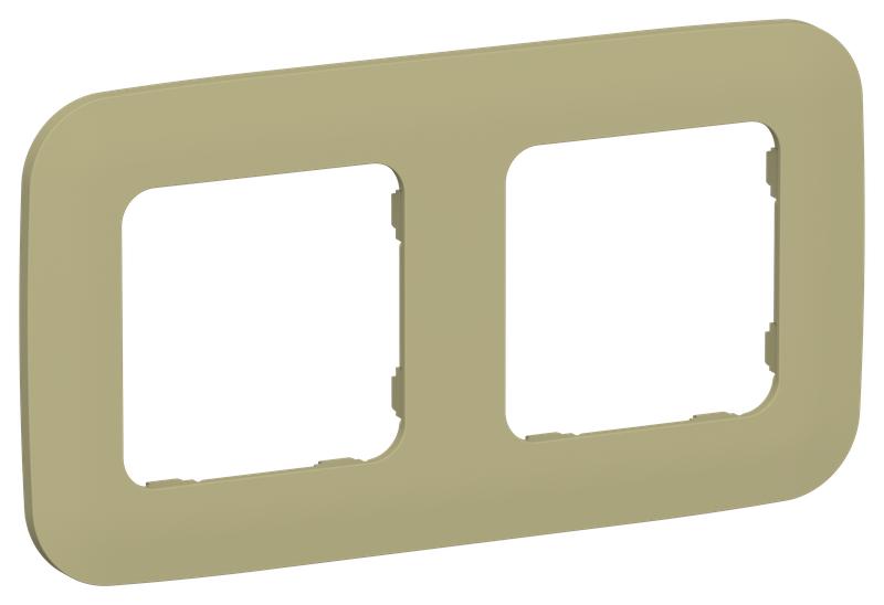 Рамка 2-м СП FLITE РУ-2-А-ФлО олив. IEK FI-M22-31-20-K26