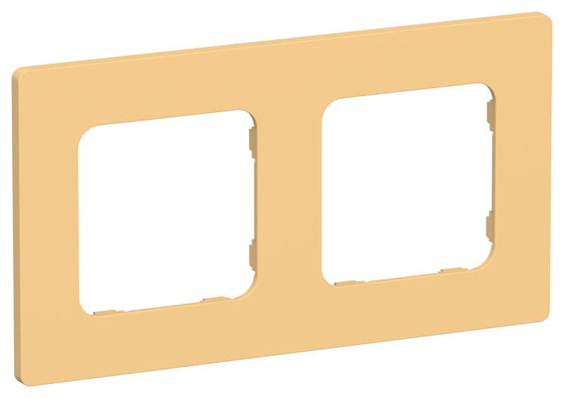 Рамка 2-м СП FLITE РУ-2-К-ФлЗ золотарник IEK FI-M22-32-20-K90