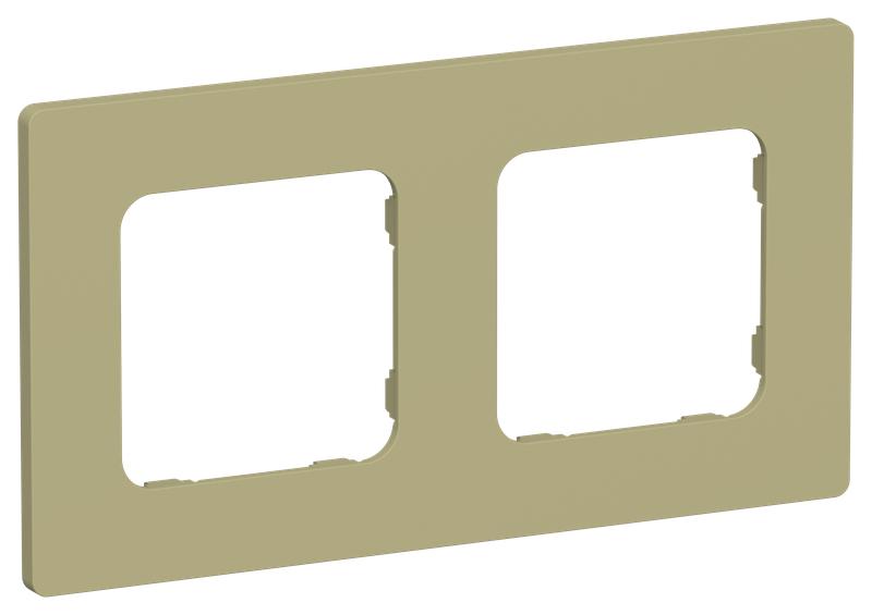 Рамка 2-м СП FLITE РУ-2-К-ФлО олив. IEK FI-M22-32-20-K26