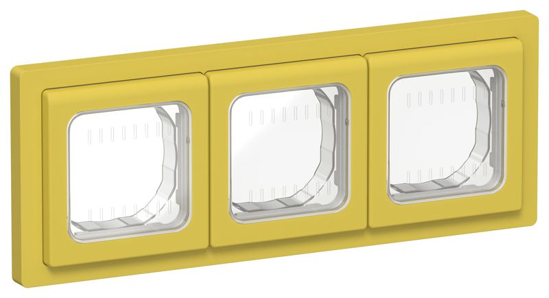 Рамка 3-м СП FLITE Рпро-3-55-ФлЖК IP55 желт. карри IEK FI-M30-32-55-K44