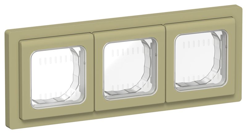 Рамка 3-м СП FLITE Рпро-3-55-ФлО IP55 олив. IEK FI-M30-32-55-K26
