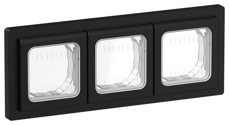 Рамка 3-м СП FLITE Рпро-3-55-ФлЧ IP55 черн. IEK FI-M30-32-55-K02