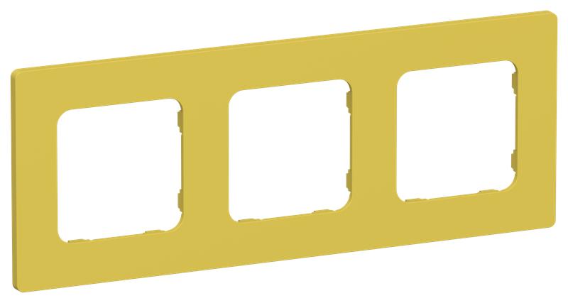 Рамка 3-м СП FLITE РУ-3-К-ФлЖК желт. карри IEK FI-M32-32-20-K44