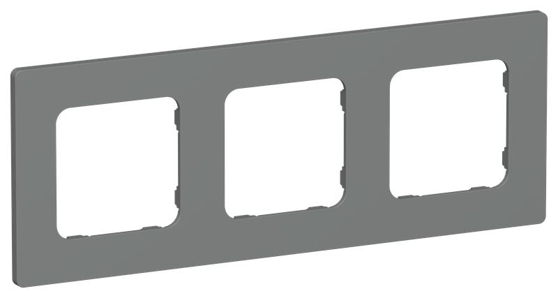 Рамка 3-м СП FLITE РУ-3-К-ФлМА мокрый асфальт IEK FI-M32-32-20-K80