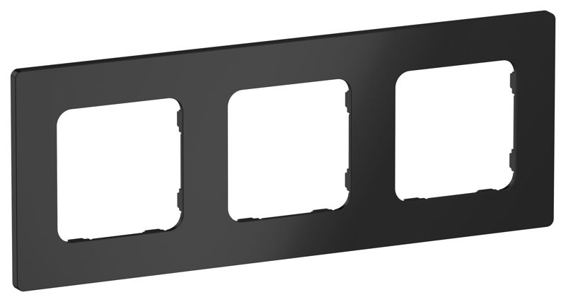 Рамка 3-м СП FLITE РУ-3-К-ФлЧ черн. IEK FI-M32-32-20-K02
