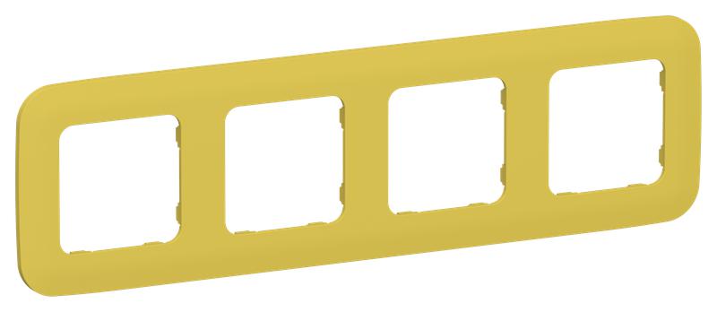 Рамка 4-м СП FLITE РУ-4-А-ФлЖК желт. карри IEK FI-M42-31-20-K44