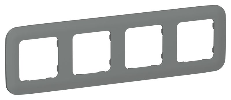 Рамка 4-м СП FLITE РУ-4-А-ФлМА мокрый асфальт IEK FI-M42-31-20-K80