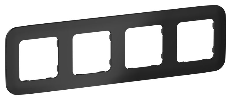 Рамка 4-м СП FLITE РУ-4-А-ФлЧ черн. IEK FI-M42-31-20-K02