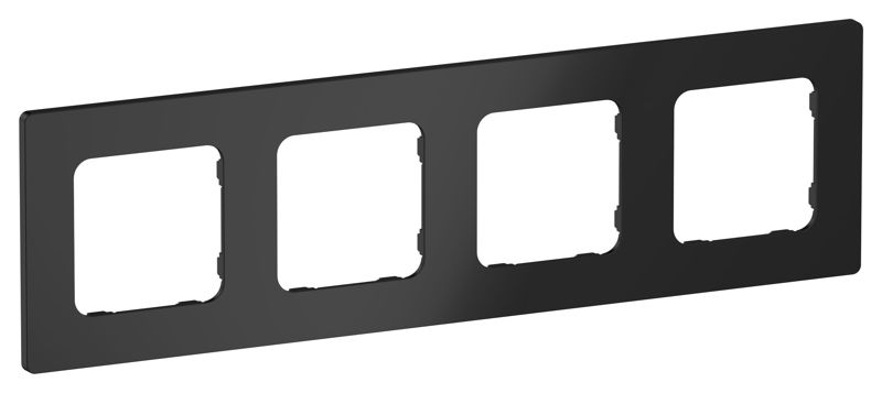 Рамка 4-м СП FLITE РУ-4-К-ФлЧ черн. IEK FI-M42-32-20-K02