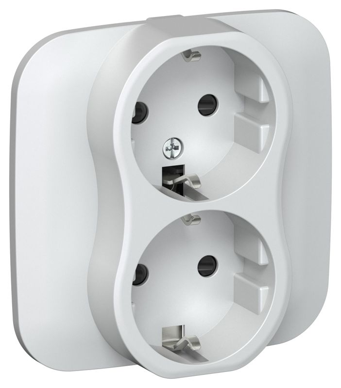 Розетка 2-м СП FLITE РСш12-0-А-ФлЖ 16А с заземл. с защ. шторками в сборе механизм жемчуж. IEK FI-R24A-16-K36