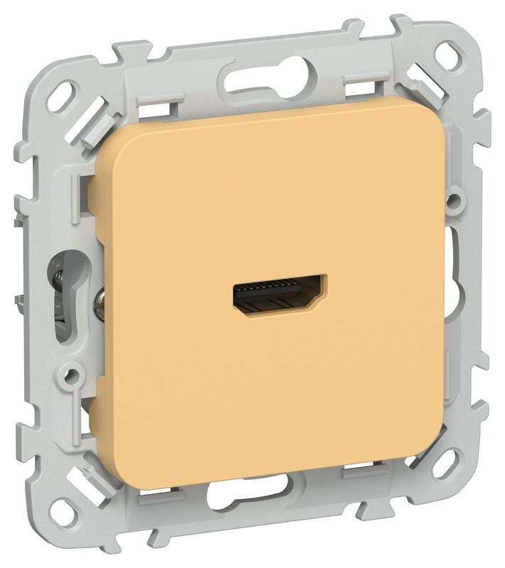 Розетка HDMI СП FLITE РШДМА-ФлЗ механизм золотарник IEK FI-H10-K90