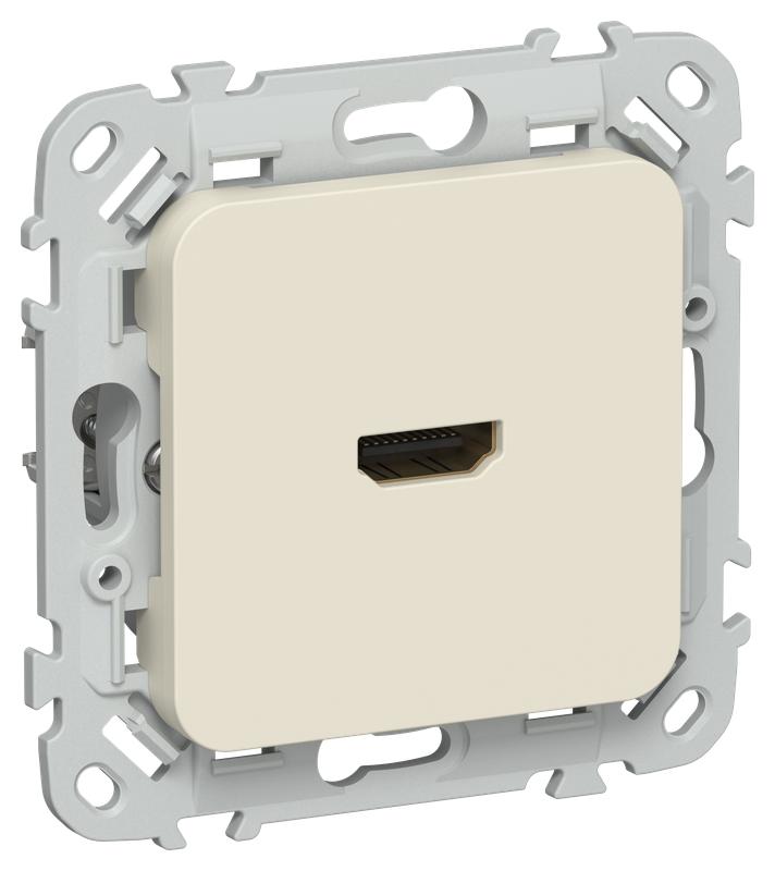 Розетка HDMI СП FLITE РШДМА-ФлСл механизм сливочный IEK FI-H10-K86