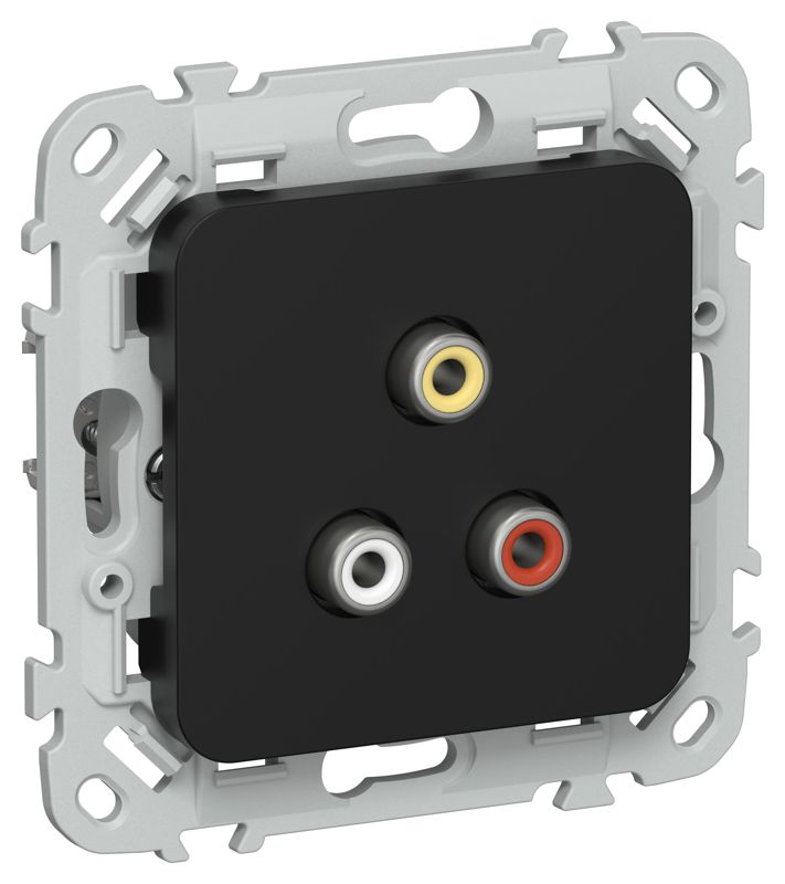 Розетка RCA СП FLITE РАрса-ФлЧ механизм черн. IEK FI-R10-K02