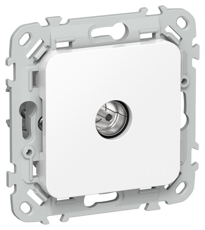 Розетка телевизионная оконечная СП FLITE РТВм-1-1-1-ФлБ тип M экранир. механизм бел. IEK FI-A13-O-K01