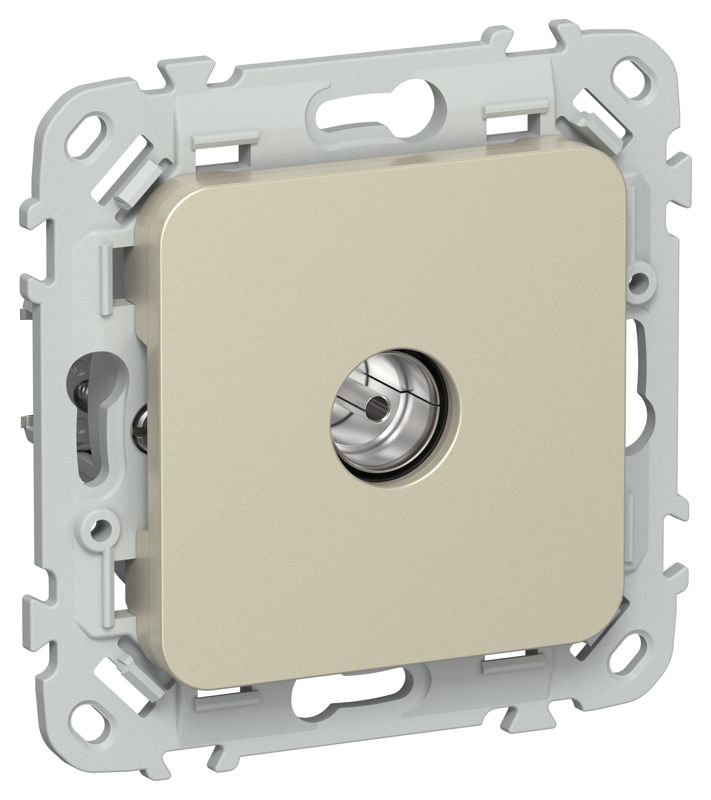 Розетка телевизионная оконечная СП FLITE РТВм-1-1-1-ФлШ тип M экранир. механизм шампань IEK FI-A13-O-K37