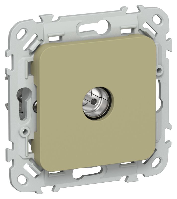 Розетка телевизионная проходная СП FLITE РТВм-1-1-2-ФлО тип M экранир. механизм олив. IEK FI-A13-P-K26