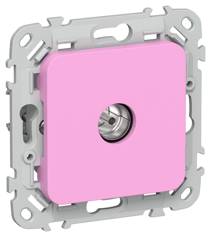 Розетка телевизионная проходная СП FLITE РТВм-1-1-2-ФлПр тип M экранир. механизм пурпур. IEK FI-A13-P-K99