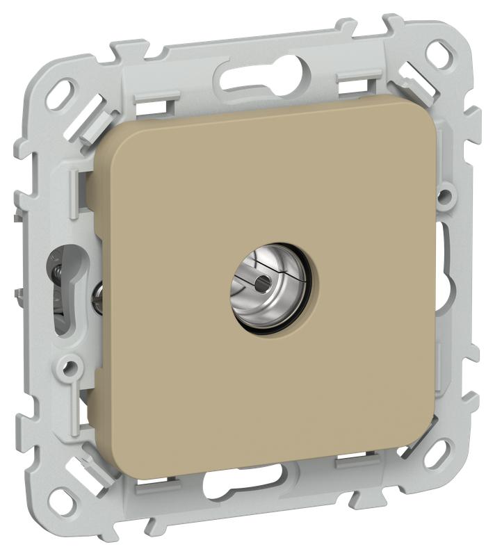 Розетка телевизионная проходная СП FLITE РТВм-1-1-2-ФлХ тип M экранир. механизм хаки IEK FI-A13-P-K59