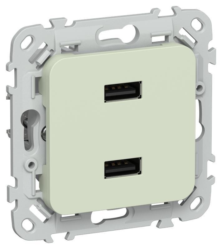 Розетка USB СП FLITE РЮ-2-ФлП AA 2.1А механизм панг IEK FI-U21-D31-K92