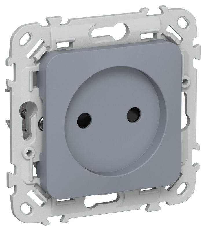 Розетка СП FLITE РСш01-0-ФлМ 10А без заземл. с защ. шторками механизм маренго IEK FI-R13-10-K35