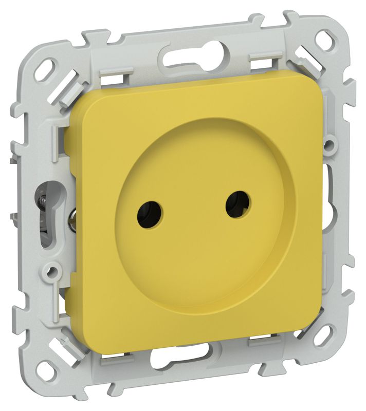 Розетка СП FLITE РС01-0-ФлЖК 10А без заземл. без защ. шторок механизм желт. карри IEK FI-R10-10-K44