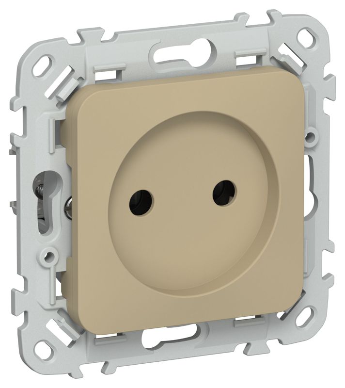 Розетка СП FLITE РС01-0-ФлХ 10А без заземл. без защ. шторок механизм хаки IEK FI-R10-10-K59