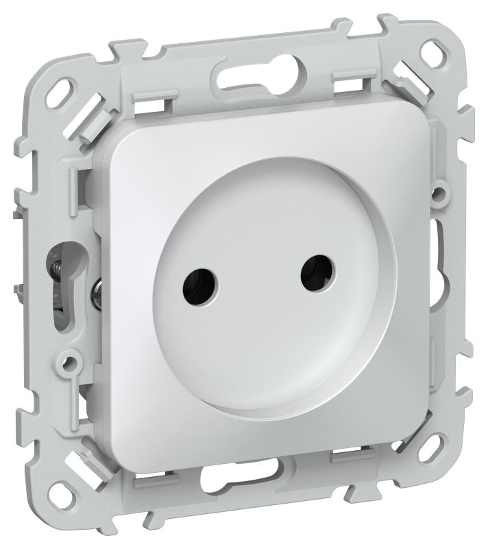 Розетка СП FLITE РС01-1-ФлЖ 10А без заземл. без защ. шторок безвинтовое крепление механизм жемчуж. IEK FI-R10-10-1-K36
