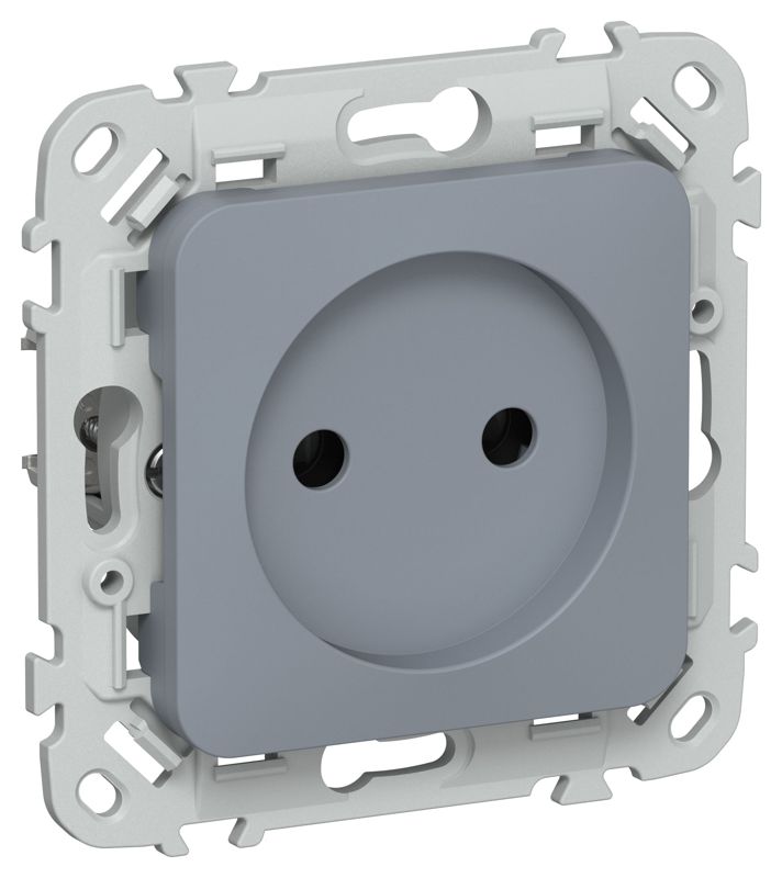 Розетка СП FLITE РС01-1-ФлМ 10А без заземл. без защ. шторок безвинтовое крепление механизм маренго IEK FI-R10-10-1-K35