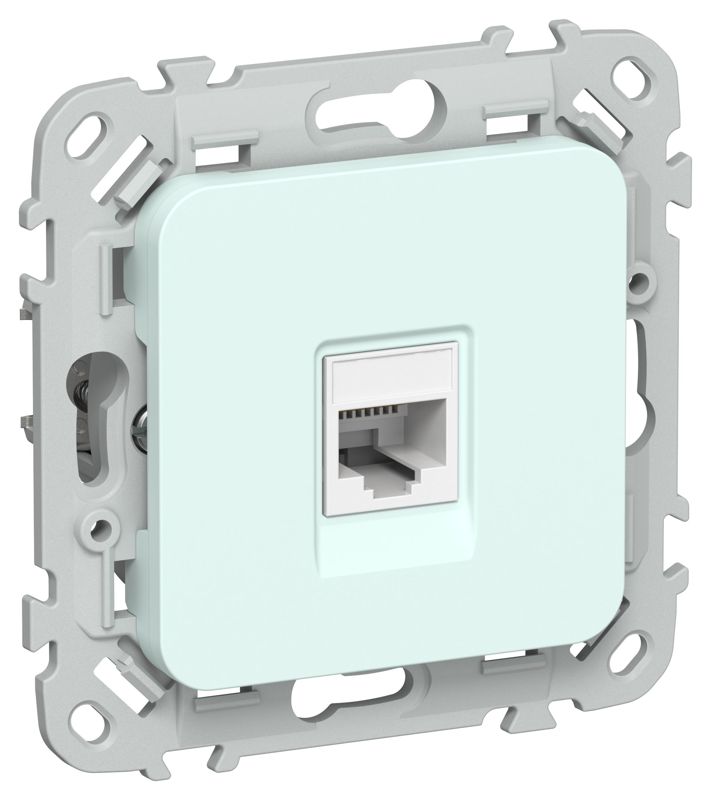 Розетка компьютерная СП FLITE РК5е-1-0-ФлХЛ RJ45 кат.5E UTP механизм холод. лед IEK FI-K12-1-K94