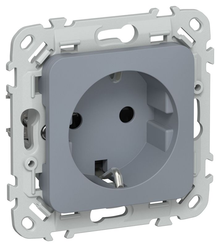 Розетка СП FLITE РСш11-0-ФлМ 16А с заземл. с защ. шторками механизм маренго IEK FI-R14-16-K35