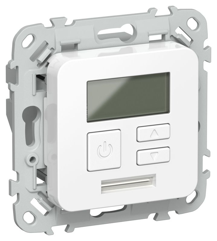 Термостат электронный СП FLITE Т-ФлБ 16А с дисплеем механизм бел. IEK FI-RT11-K01