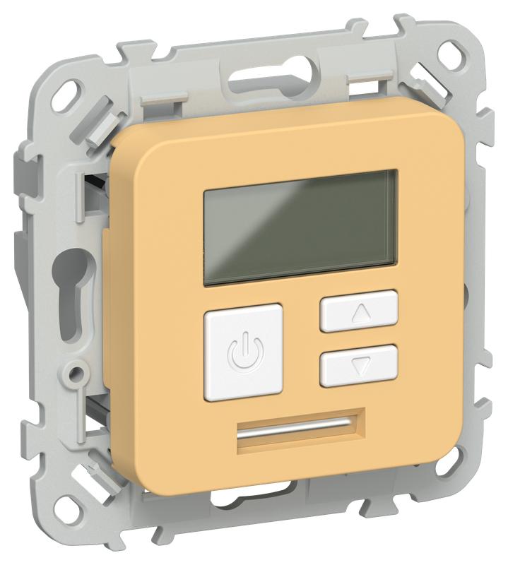 Термостат электронный СП FLITE Т-ФлЗ 16А с дисплеем механизм золотарник IEK FI-RT11-K90