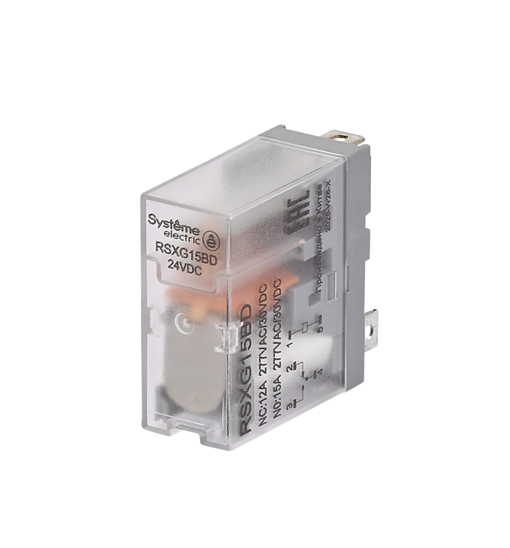 Реле 12А 1перекл. 24В DC SE RSXG15BD