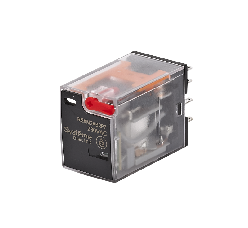 Реле 12А 2перекл. 230В AC тест кнопка LED SE RSXM2AB2P7