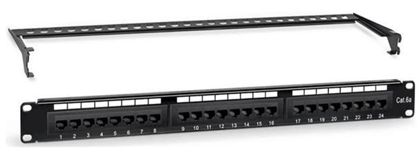 Патч-панель 19дюйм 24хRJ-45 UTP cat.6a 1U SUPRLAN 10-0451