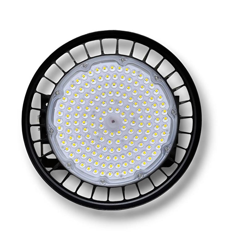 Светильник светодиодный ДСП 150Вт 5000К IP65 24000лм 180-260В 310х310х100мм промышлен. с регулир. драйвером рымболт + лира KRASO UFO(S)-150