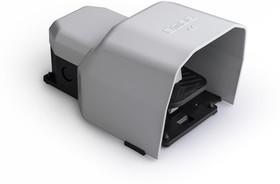 Педаль одиночная 1НО+1НЗ 250В AC 4А IP65 с фиксацией; с защ. кожухом алюм. сер. EMAS PDKS11BX11G