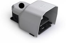 Педаль одиночная 2х(1НО+1НЗ) 250В AC 4А IP65 основание для рукояти; с защ. кожухом алюм. сер. EMAS PDKA11GX10G